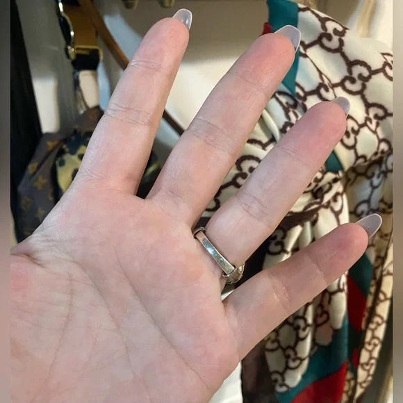 Judith Ripka Pink Sapphire& sterling silver Square Shape Ring- size 6.5 - Picture 6 of 6